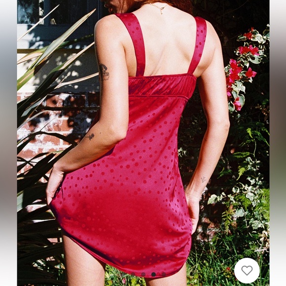 Red Silk Dress - Picture 2 of 6